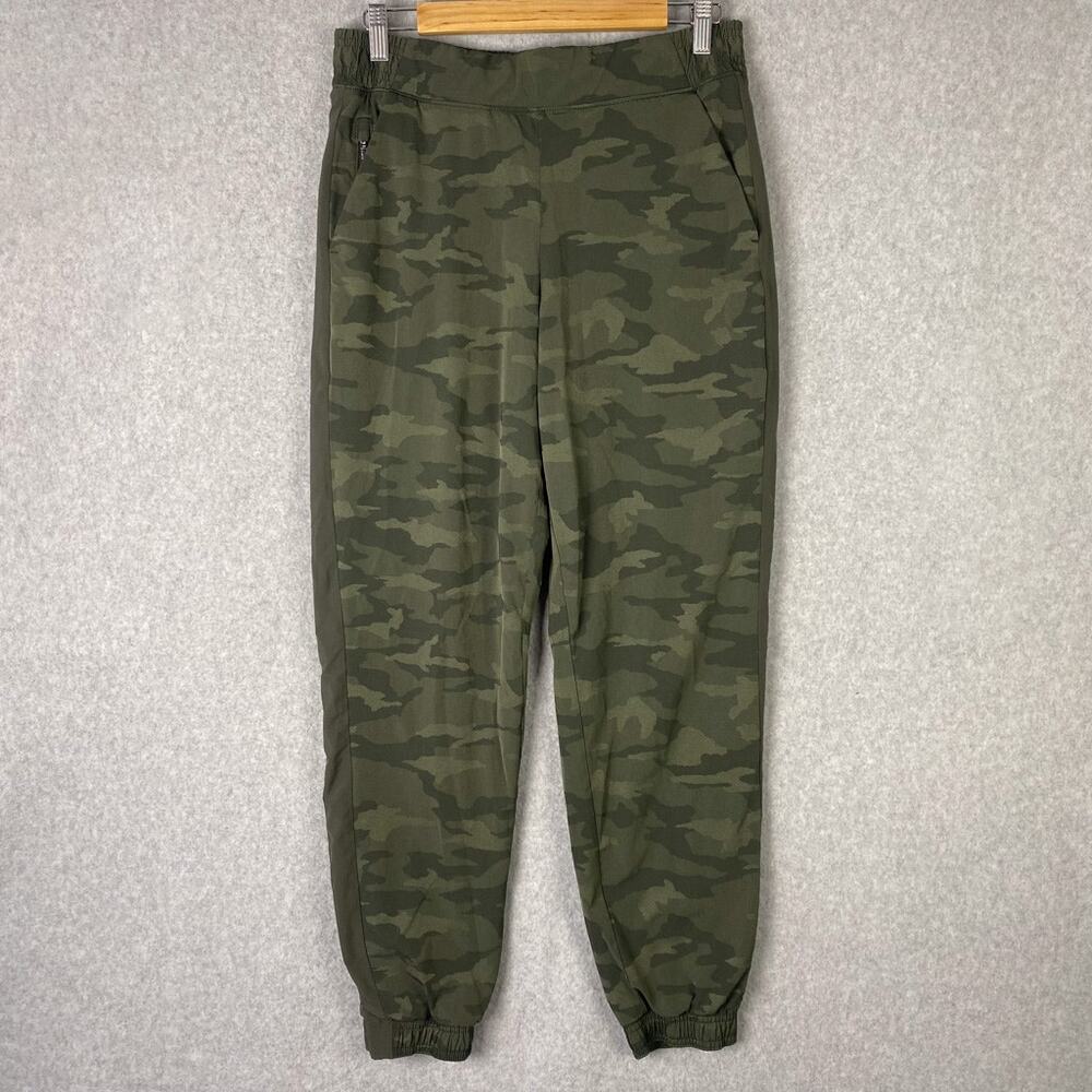 Athleta Womens 10 Brooklyn Textured Lined Jogger High Rise Camo